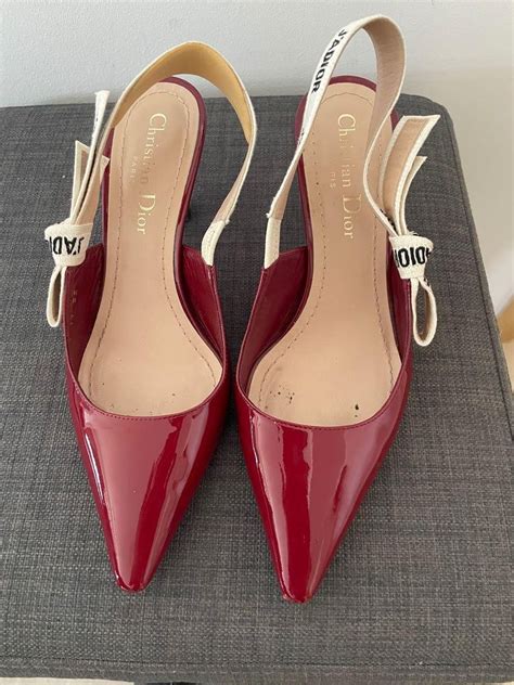 christian dior sling back heels|More.